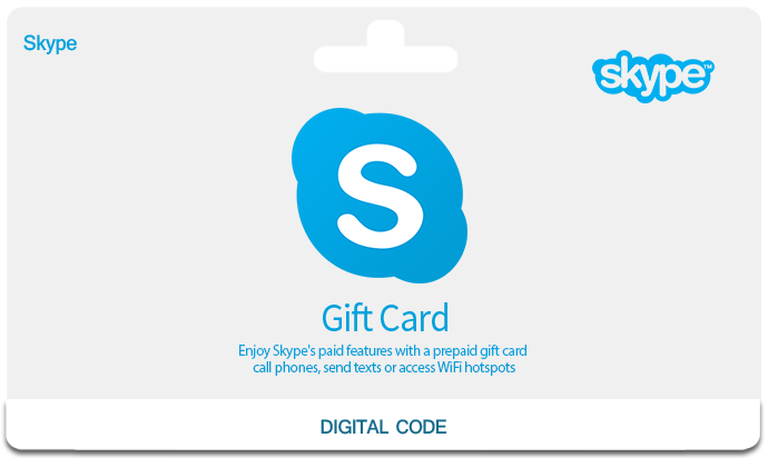 گیفت کارت و کد شارژ اسکایپ / Skype Gift Card