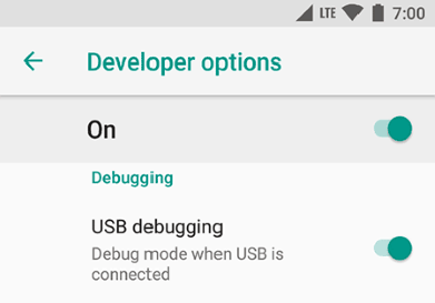 usb debugging